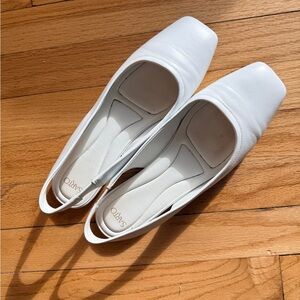 Franco Sarto White Slingback Flats